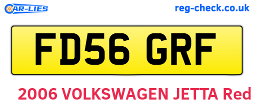 FD56GRF are the vehicle registration plates.