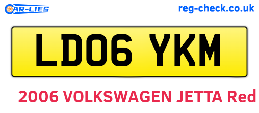 LD06YKM are the vehicle registration plates.