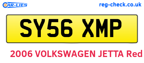 SY56XMP are the vehicle registration plates.