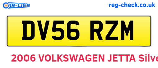 DV56RZM are the vehicle registration plates.