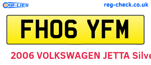 FH06YFM are the vehicle registration plates.