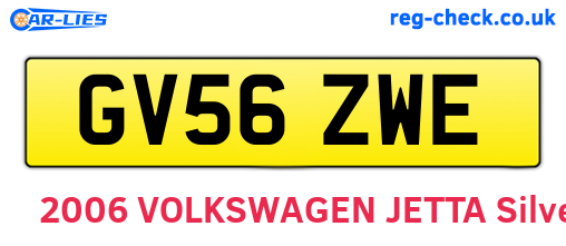 GV56ZWE are the vehicle registration plates.