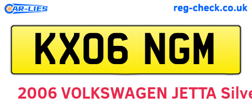 KX06NGM are the vehicle registration plates.