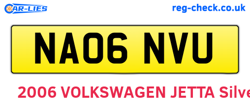 NA06NVU are the vehicle registration plates.
