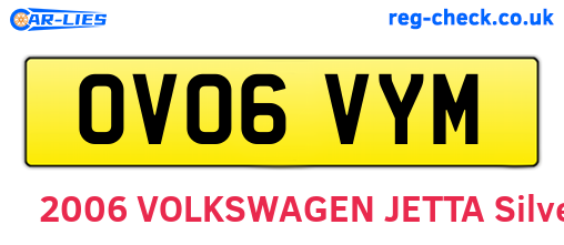 OV06VYM are the vehicle registration plates.