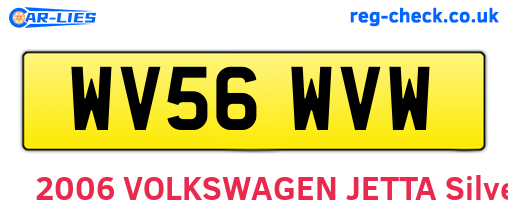 WV56WVW are the vehicle registration plates.