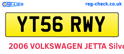 YT56RWY are the vehicle registration plates.