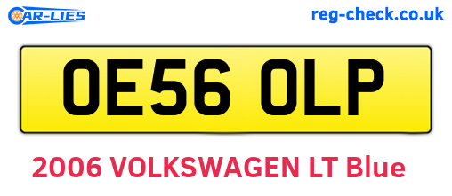 OE56OLP are the vehicle registration plates.