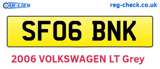 SF06BNK are the vehicle registration plates.