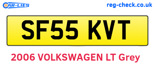 SF55KVT are the vehicle registration plates.