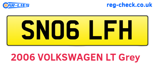 SN06LFH are the vehicle registration plates.