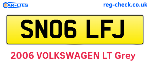 SN06LFJ are the vehicle registration plates.