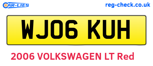 WJ06KUH are the vehicle registration plates.