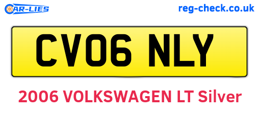 CV06NLY are the vehicle registration plates.