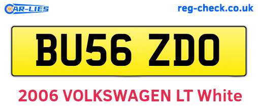 BU56ZDO are the vehicle registration plates.