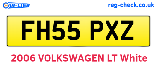 FH55PXZ are the vehicle registration plates.