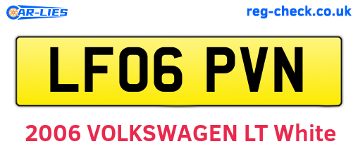 LF06PVN are the vehicle registration plates.
