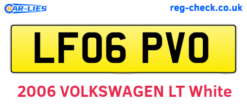 LF06PVO are the vehicle registration plates.