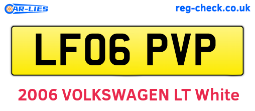 LF06PVP are the vehicle registration plates.