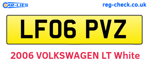LF06PVZ are the vehicle registration plates.