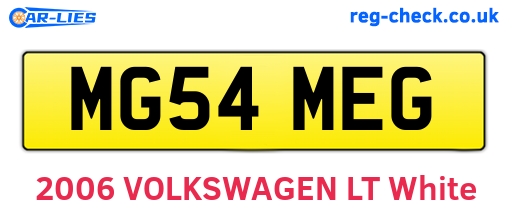 MG54MEG are the vehicle registration plates.
