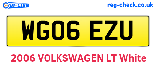 WG06EZU are the vehicle registration plates.