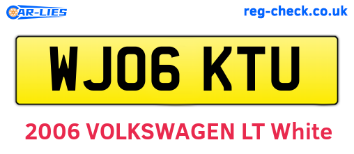 WJ06KTU are the vehicle registration plates.