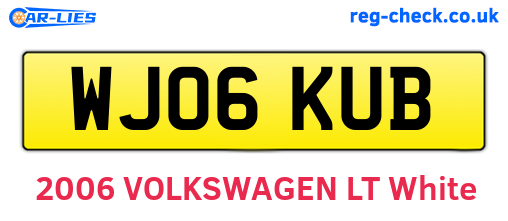 WJ06KUB are the vehicle registration plates.