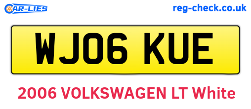 WJ06KUE are the vehicle registration plates.