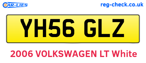 YH56GLZ are the vehicle registration plates.
