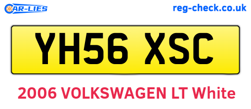 YH56XSC are the vehicle registration plates.