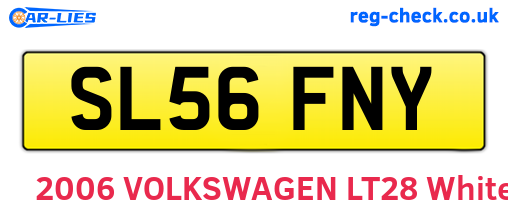 SL56FNY are the vehicle registration plates.