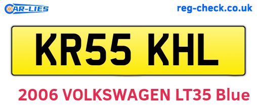 KR55KHL are the vehicle registration plates.
