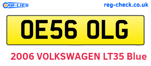 OE56OLG are the vehicle registration plates.