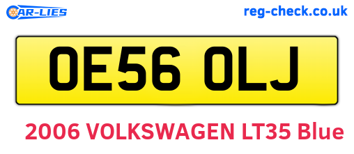 OE56OLJ are the vehicle registration plates.