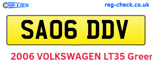 SA06DDV are the vehicle registration plates.