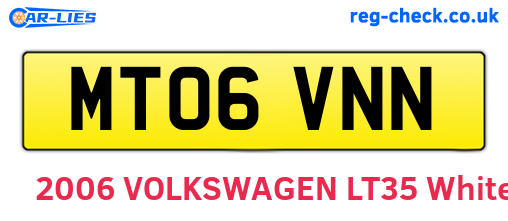 MT06VNN are the vehicle registration plates.