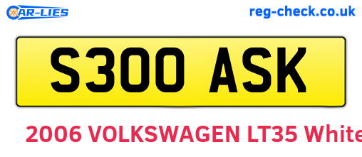S300ASK are the vehicle registration plates.