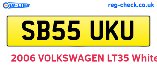SB55UKU are the vehicle registration plates.