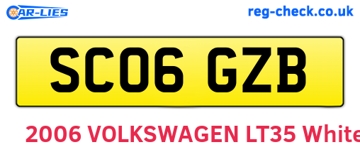 SC06GZB are the vehicle registration plates.