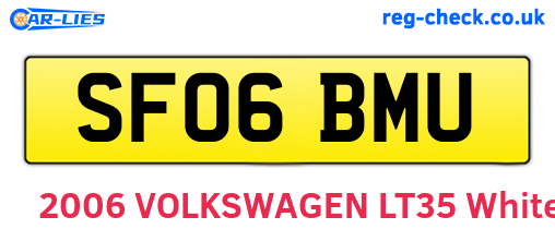 SF06BMU are the vehicle registration plates.