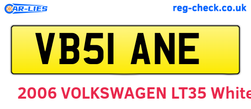 VB51ANE are the vehicle registration plates.