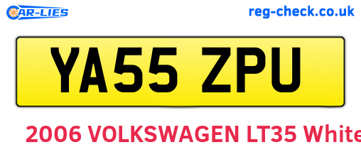 YA55ZPU are the vehicle registration plates.