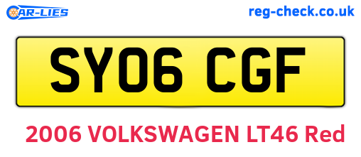 SY06CGF are the vehicle registration plates.