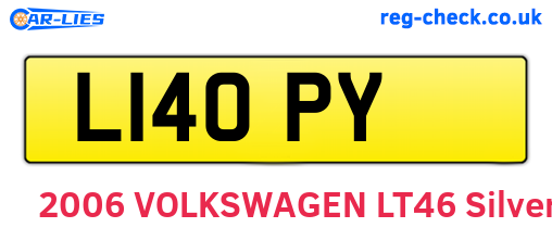 L14OPY are the vehicle registration plates.