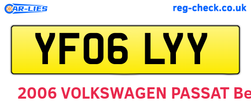 YF06LYY are the vehicle registration plates.
