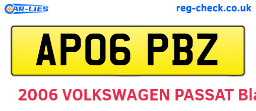 AP06PBZ are the vehicle registration plates.