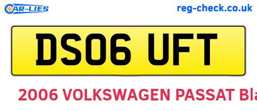 DS06UFT are the vehicle registration plates.