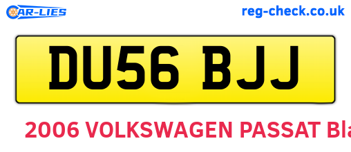 DU56BJJ are the vehicle registration plates.