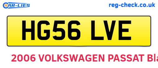 HG56LVE are the vehicle registration plates.